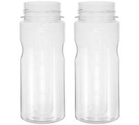 FESTFENDS Lot de 2 flacons de rechange en plastique pour appareil facial à hydrogène et oxygène - Flacon transparent de 19,5 x 7,6 x 7,6 cm pour appareils de beauté à domicile et en salon.