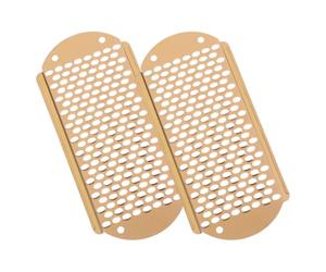 FESTFENDS Lot de 2 Râpes à Peau en Acier Inoxydable pour Callosités, Poignée Confortable et Maniement Facile, pour Pédicure à Domicile Voyage