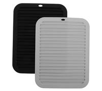 FESTFENDS Lot de 2 tapis résistants à la chaleur pour appareils de coiffure - Tapis et support en silicone de 30 x 23 cm pour fer à friser - Protection de surface pour lisseur et fer à lisser,