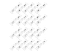 FESTFENDS Lot de 20 Clips de Signalisation Rotatifs en Plastique Transparent, Pince Pouce, Support Rotatif Double Face pour Étiquettes d'étagère en Magasin ou Présentoir de Détail