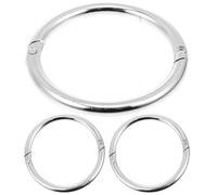 FESTFENDS Lot de 3 anneaux nasaux pour bovins : anneau nasal pour taureau et vache - Outil de traction en acier carbone de 8,6 cm (3,4 po) pour la conduite du bétail - Gestion des animaux d'élevage