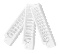 FESTFENDS Lot de 3 Brosses à Cheveux Pliables en Plastique Blanc, Design Double Tête, Corps Robuste, Adaptées pour Perruques et Voyage, Style Classique Portable pour Garçon et Filles