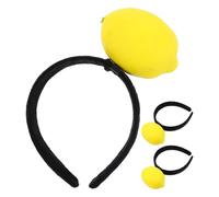 FESTFENDS Lot de 3 serre-têtes citron mignons - Déguisement de marchande de fruits - Accessoire de coiffure pour déguisement alimentaire, idéal pour les voyages, les événements en extérieur et