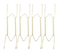 FESTFENDS Lot de 4 supports muraux pour assiettes : présentoir mural vertical en forme de W pour assiettes de 29 à 32 cm (11,42 à 12,6 pouces) | support décoratif à ressort pour plateaux à