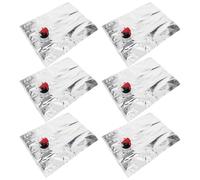 FESTFENDS Lot de 6 Sachets à Vin Rechargeables 2l avec Valve à Bascule, Légers et Faciles à Nettoyer, pour Voyages et Fêtes