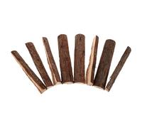 FESTFENDS Lot de 8 Bûches Décoratives en Bois de Pin Séché 25 Cm Écorce, Accessoires pour Foyer Extérieur et Insert de Cheminée à Bois, Décor Rustique pour Jardin et Cheminée