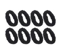 FESTFENDS Lot de 8 Élastiques à Cheveux Noirs en Tissu, Élastiques sans Abîmer, Faciles à Utiliser et Portables, Accessoires Cheveux Femme pour Chignon ou Queue de Cheval