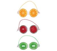 FESTFENDS Masques Yeux en Gel Fruités 3pcs Bande Élastique pour Soulager la Sécheresse Maux de Tête à Domicile