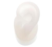 FESTFENDS Modèle D'oreille Humaine en Silicone Blanc pour Perçage, Flexibilité Support D'exposition, pour Étudiants en Médecine et Soins Infirmiers