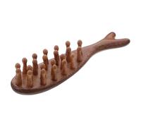 FESTFENDS Peigne en Bois de Santal Sculpté de Baleine, Masseur de Tête Ovale Bords Lisses pour Massage du Cuir Chevelu, Démêlage Doux pour Hommes et Femmes