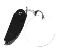 FESTFENDS Peigne Pliable Multifonction et Compact en Acrylique pour Hommes Miroir Ovale Porte-clés Pratique et Design Noir pour Voyage
