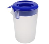 FESTFENDS Pichet à Eau en Plastique 5 L avec Couvercle Anti-poussière, Poignée Ergonomique, Finition Mate, Grand Pichet Multifonction pour Boissons Froides, Restauration et Usage Familial