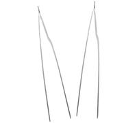 FESTFENDS Pince à Épiler Oreilles Kit de Nettoyage des Conduits Auditifs 2pcs en Acier Inoxydable Argenté Manipulation Précise et Nettoyage pour Adultes