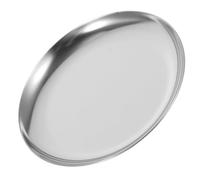 FESTFENDS Plateau Rond Acier Inoxydable pour Bijoux Rangement Bagues et Accessoires Plateau de Présentation Élégant et Facile à Nettoyer Organiseur de Bijoux Moderne pour Bureau et