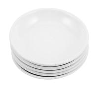 FESTFENDS Plateaux Chauffe-Cire 10 CM Lot de 5 en Céramique Blanche, Plat Rond pour Brûleur Aromathérapie et Remplacement de Plaque pour Lampes à Huile Essentielle