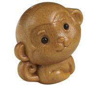 FESTFENDS Porte-clés Pendentif Singe Bois Sculpté Décoration Suspendue Artisanale Statue Singe Créative DIY Accessoire Zodiaque Chinois Cadeau Artisanal Élégant