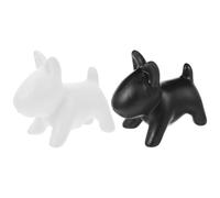 FESTFENDS Pot à Épices en Céramique 2pcs de Chien Blanc, Finition Polie Fine, Rangement Condiment la Cuisine, pour Restaurant ou Salle à Manger