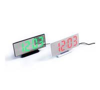 FESTFENDS Réveil de Chevet LED Silencieux Grand Écran Numérique Blanc, Fonction Alarme et Protection Coupure de Courant, pour Chambre D'élève