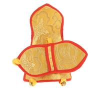 FESTFENDS Sac de Rangement Vajra Bell Satin Brocart Jaune Pochette de Protection Portable pour Instrument Délicat Sac Conservation Pratique et Décoratif