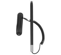 FESTFENDS Stylet Capacitif Rétractable pour Tablette avec Pointe Souple en Aluminium et Acier Inoxydable, Longueur Ajustable, Équipé d'un Porte-Stylo Noir