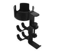 FESTFENDS Support Multifonction pour Casque Audio et Manette avec Porte-gobelet Portable, Pince de Fixation Ajustable, Compatible Bureau et Espace Gaming, matière ABS élégante