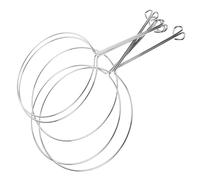 FESTFENDS Support pour Filtrant Réutilisable en Acier Argenté Léger et Facile à Ranger, Lot de 5 Pièces pour Jus de Noix et Fabrication de Vin