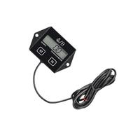 FESTFENDS Tachymètre Numérique Plage de Température Étendue pour Moto avec Affichage Lcd, Batterie Remplaçable Précision 0,1hrs et Résolution 10rpm, Boîtier Abs Noir