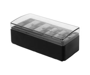 FESTFENDS Taille-crayon eyeliner, 5 trous, taille-crayon manuel cosmétique à pointe longue avec couvercle en plastique, outil de maquillage pour les lèvres, les yeux et les sourcils.
