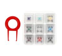 FESTFENDS Testeur de Clavier Mécanique pour Essais de Touches Base en Acrylique Transparente, Outil Léger en Abs pour Test des Switches G et Purple