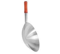 FESTFENDS Wok Chinois en Acier Inoxydable Manche Unique Résistant la Corrosion, Accessoires Cuisine Argentés Vie Quotidienne et Cuisson des Légumes