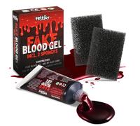 Festicy Faux Sang Coagulé 20g avec 2 éponges I Maquillage Halloween pour adultes et adolescents I Parfait pour faux sang Halloween 2025 Sang faut, Gel Sang, lavable, decoration halloween