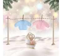 Festicy Lutin Washday | Accessoires de porte gnome avec corde à linge miniature, panier à linge, pull, serviette et pinces | Kit porte gnome pour la maison du gnome | Gnome de Noël