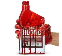 Festicy Premium Faux Sang 0,5 L Bidon I Sang Halloween, Faux Sang 500ml pour Deguisement Halloween I Faux Sang Lavable I Maquillage Halloween pour Visage I pour Vampire et Zombies