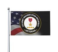 Festif Drapeau double face Générique US Army Bronze Star Medal Recipient Vietnam Service Combat Veteran Flag durable Drapeau résistant aux intempéries 3x5 Ft pour bars,dortoirs