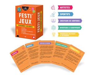 Festi'Jeux - Personnes célèbres Plus de 600 questions pour côtoyer les figures de l’histoire et de notre époque ! - Collectif - Merci Les Livres - Coffret - Jeux livres objets