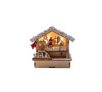 FESTILIGHT-Chalet Marché de Noël Enneigé Led 3/ 11x11,5x7 cm