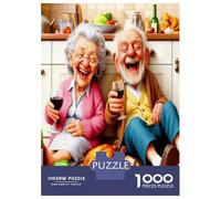 Festin du Couple âgé 1000 Pièces Coffret Puzzle Joie des Beaux Jours Puzzle Classique Carton Solide - Ultra Dur pour Couples, Top Noté, Activité Parfaite À La Maison 70x50cm/1000pcs