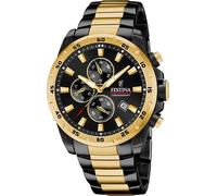 Festina acier inoxydable hommes montre bracelet noir or sport D2UF20563/1