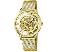 Festina Montre Homme Automatique en Acier Inoxydable 316L Doré Montre Analogique Homme - Verre Saphir Haute Résistance - Étanche 5 ATM F20667/1
