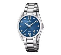 Festina Montre femme F16790/C Boyfriend, Acier 316L argenté, Quartz, Calendrier, Verre minéral 5 ATM