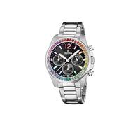 Festina Montre Boyfriend Rainbow F20606/3 Quartz Acier inoxydable Noir