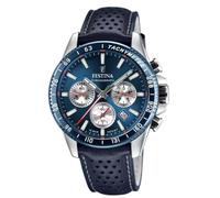 Festina Montre Homme F20561/2 Timeless Chronograph 45 mm Quartz Cuir Bleu 10 ATM