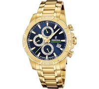 Festina Montre Homme Timeless Chronograph F20705/5 – Acier 316L doré, Quartz, Étanche 10 ATM
