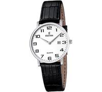 Festina cuir femme montre F16477/1 quartz montre bracelet noir classique D2UF16477/1