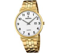 Festina en acier inoxydable Montre élégante pour hommes F20513/1 Montre-bracelet or classique D2UF20513/1