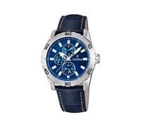 Festina - F16607/2 - Montre Homme - Quartz Analogique - Aiguilles Luminescentes - Bracelet Cuir Bleu