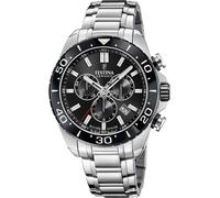 Festina F20042/4 Montre homme chronographe acier/noir avec verre saphir