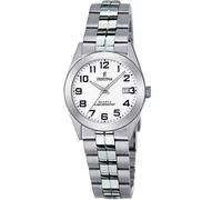 Festina Montre Femme Analogique Acier Inoxydable 316L Argenté - Quartz - Verre minéral Haute résistance - Étanche 10 ATM - Calendrier F20438/1