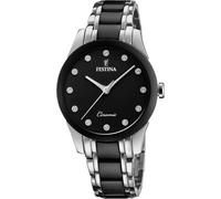 Festina F20499/3 Montre Femme Céramique Quartz analogique Bracelet en acier inoxydable Noir
