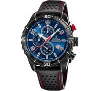 Festina Montre pour Homme F20519/2 Chrono Sport Boîtier en Acier Inoxydable Noir Bracelet en Cuir Noir